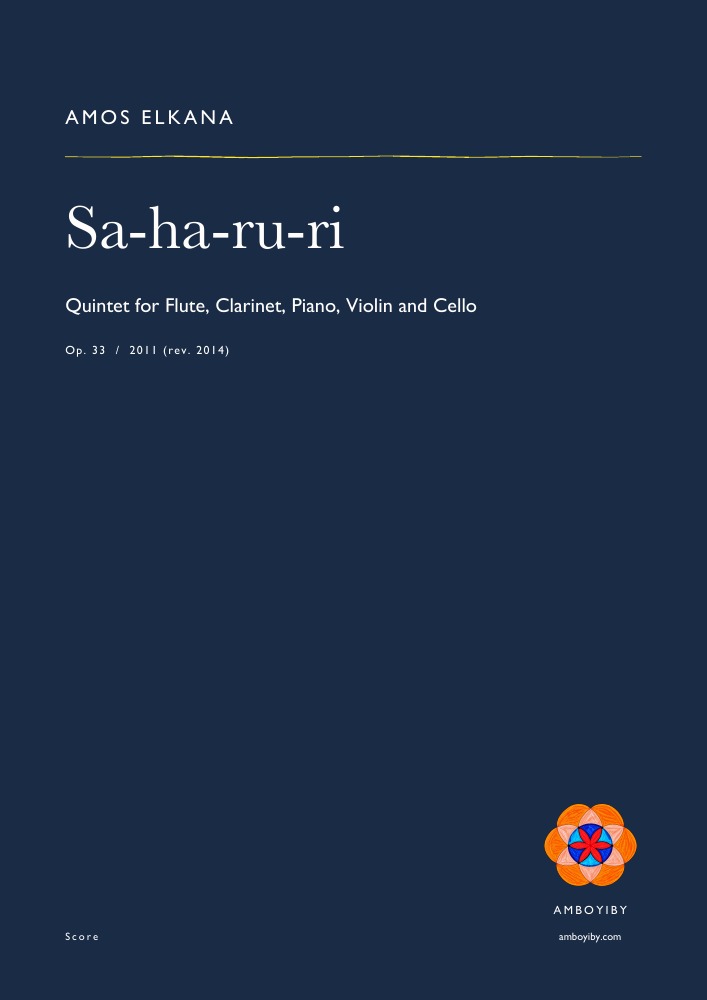 Sa-ha-ru-ri · Op. 33